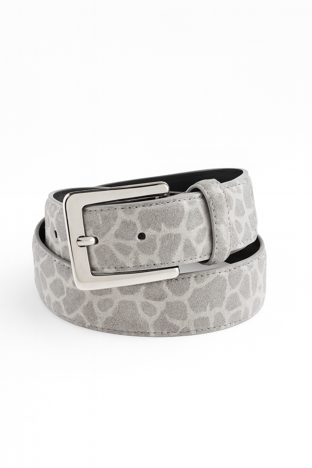 Black Giraffe Print Belt