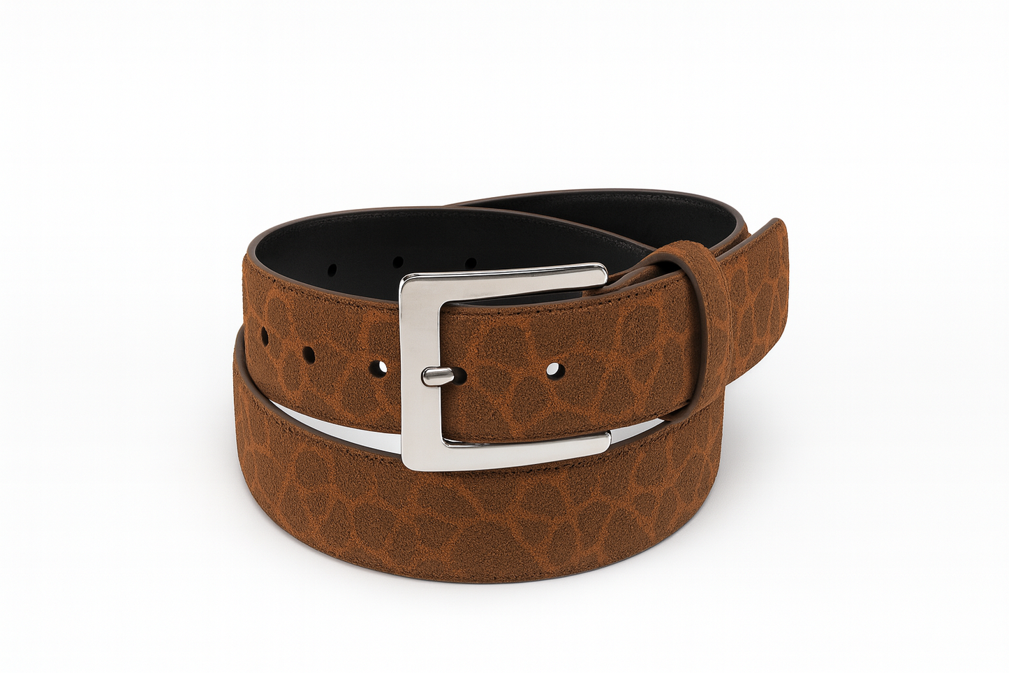 Black Giraffe Print Belt