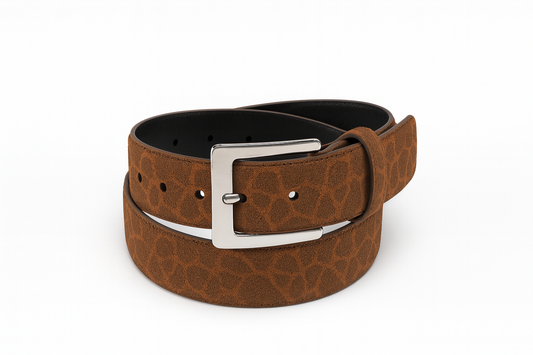 Brown Giraffe Print Belt