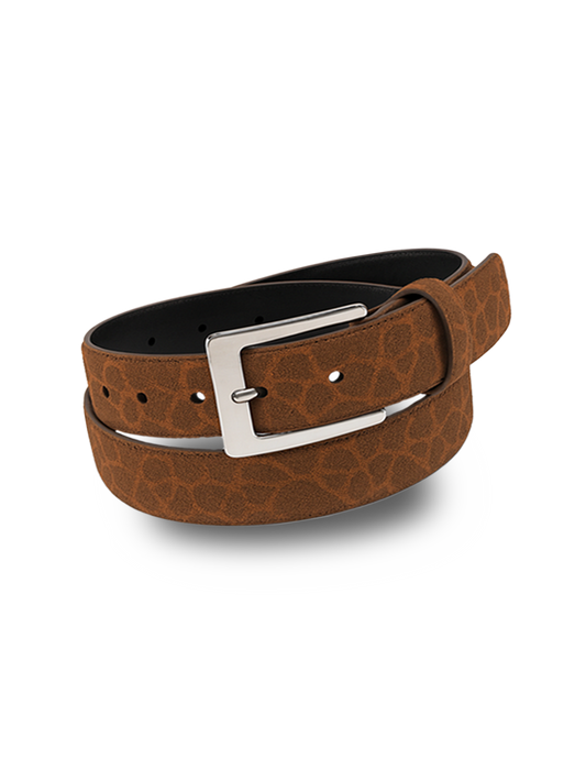 Brown Giraffe Print Belt