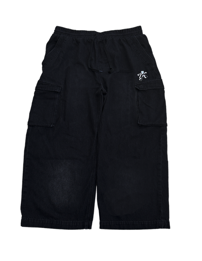 Drawstring Black Cargo pants