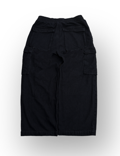 Drawstring Black Cargo pants