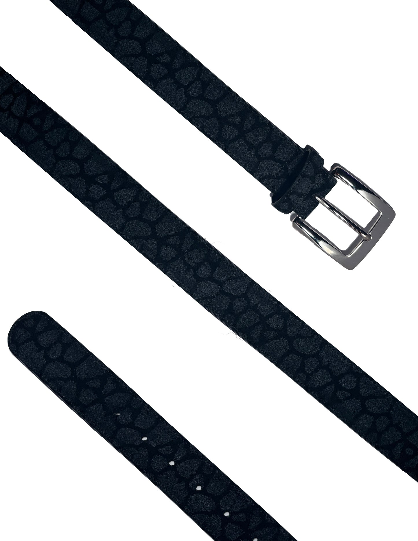 Black Giraffe Print Belt