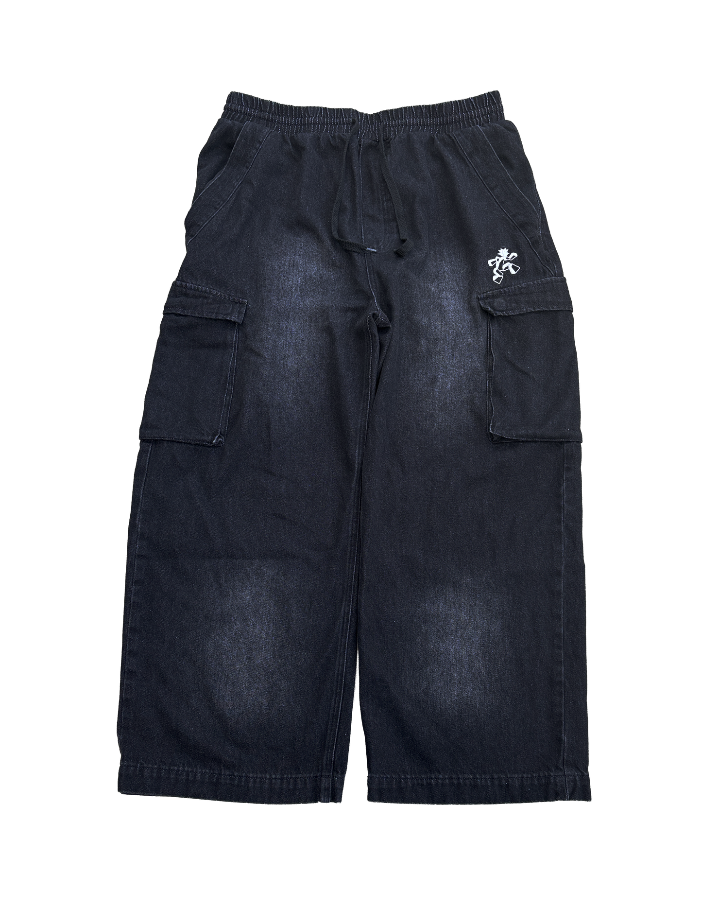 Drawstring Black Cargo pants