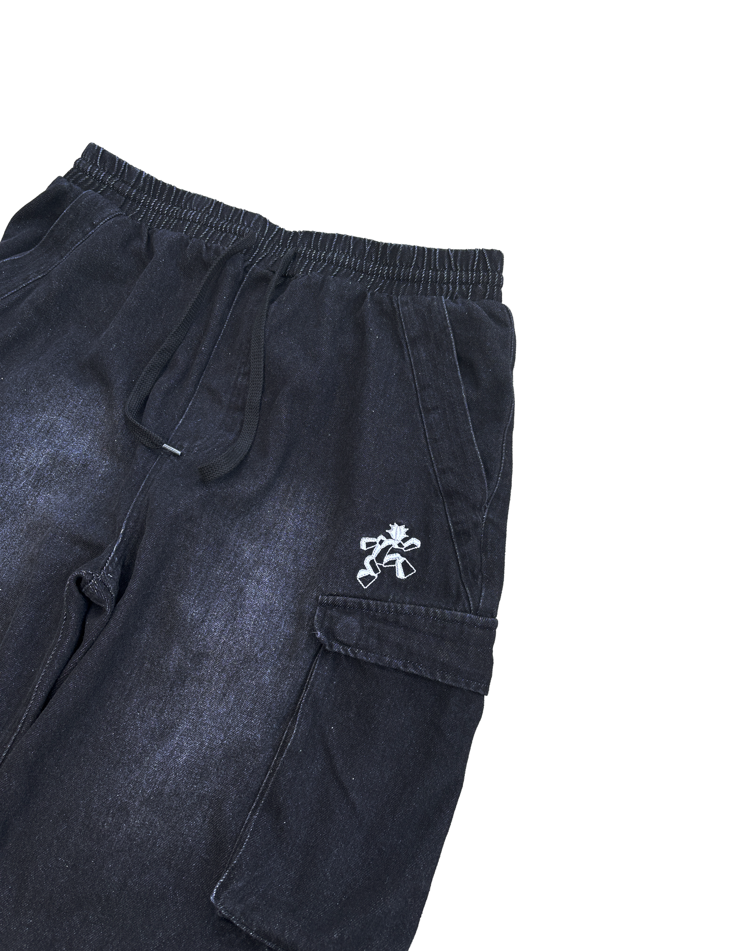 Drawstring Black Cargo pants