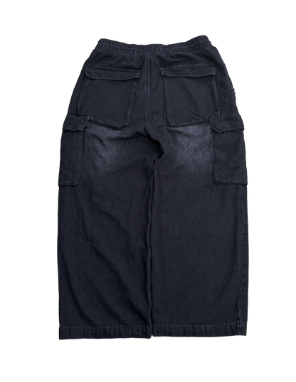 Drawstring Black Cargo pants