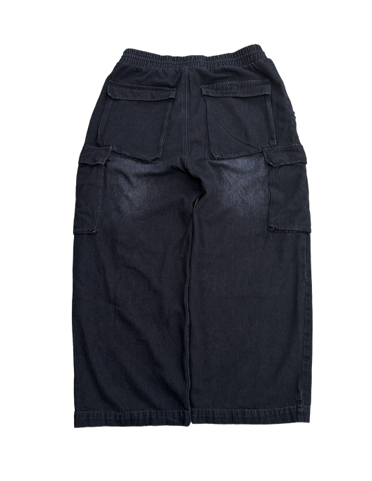 Drawstring Black Cargo pants