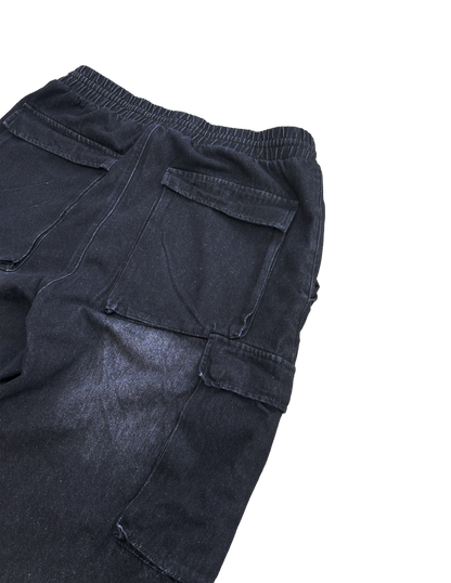 Drawstring Black Cargo pants